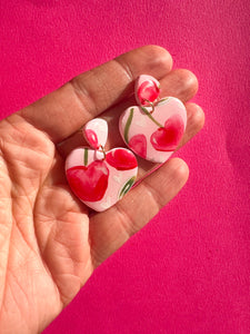 Cherry Heart Dangles