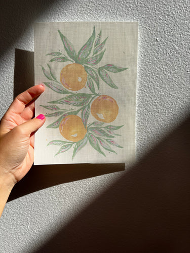 Citrus Dreams Print on Canvas Paper
