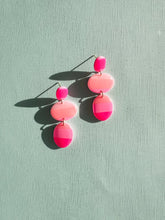 Load image into Gallery viewer, Pink Striped Organic Dangles