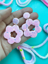 Load image into Gallery viewer, Light Pink Glitter Dangles