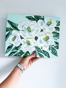 Sweet Magnolia Print in Mint