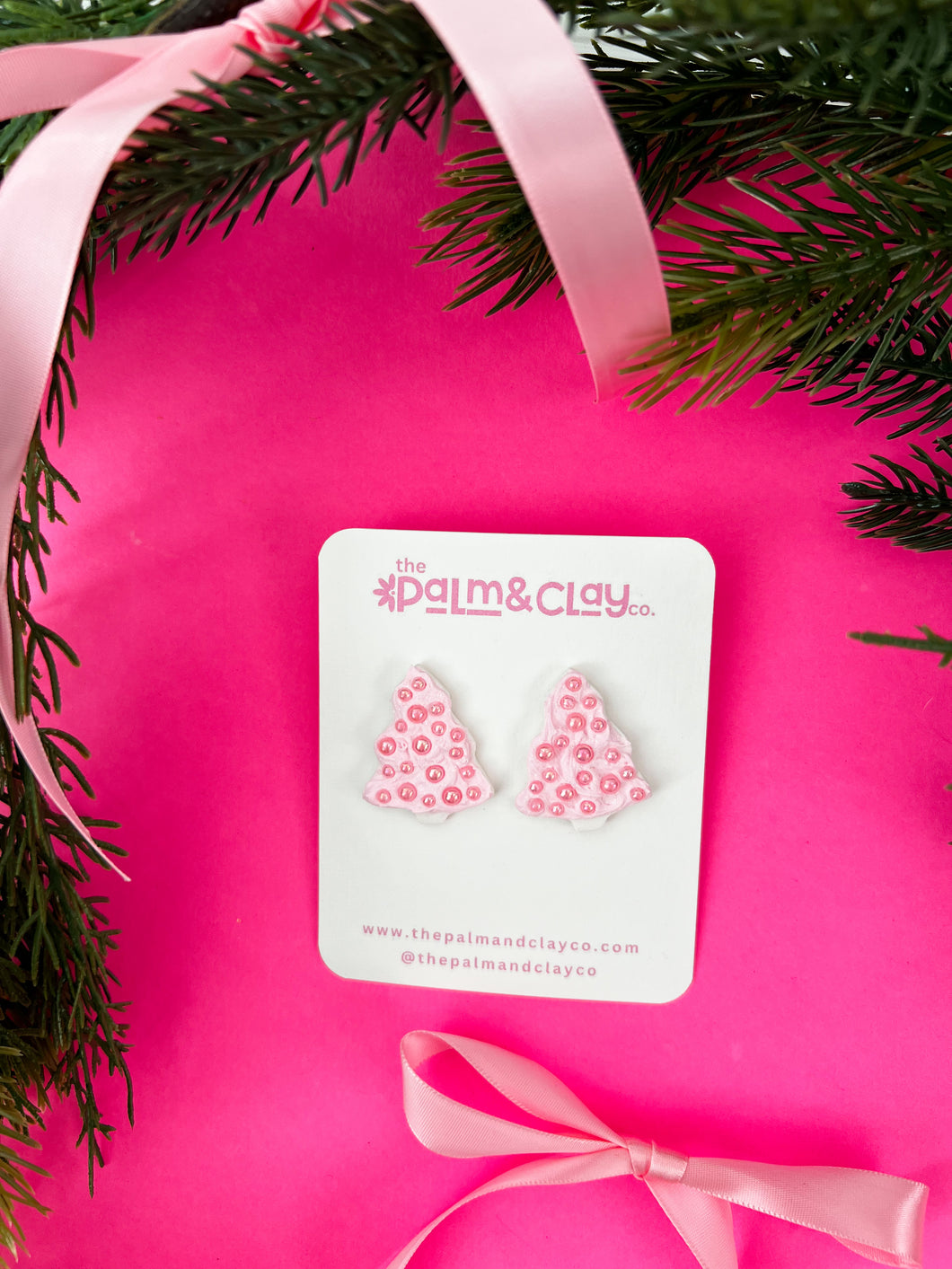 Pink Pearl Cookie Christmas Trees